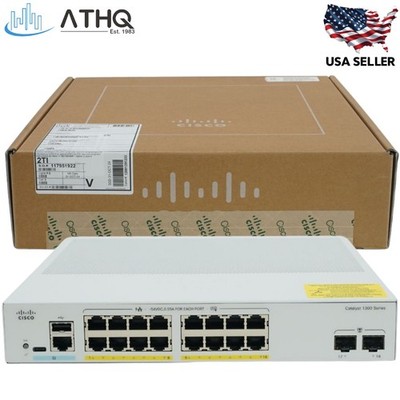 Cisco C1300-16P-2G 16-Port Gigabit PoE+ 120W L3 Managed Network Switch Refresh