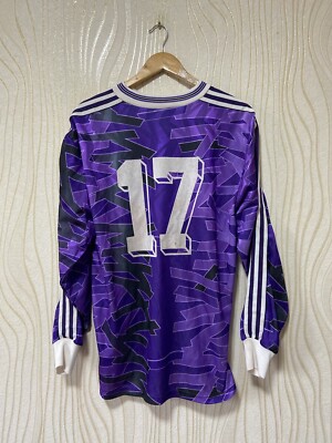 ADIDAS 90s FOOTBALL SHIRT SOCCER JERSEY LONG SLEEVE sz L MEN | eBay
