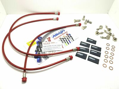 SATZ BREMSSCHLÄUCHE VORNE UND HINTEN ROT GRAUE ANSCHLÜSSE YAMAHA 600 YZF-R6 2008 2009