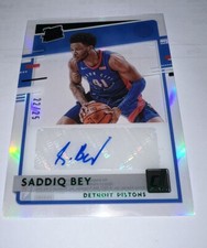 Saddiq Bey 2021 Clearly Donruss Rated Rookie Green Auto. 22/25. RRA-SDB. OBO.