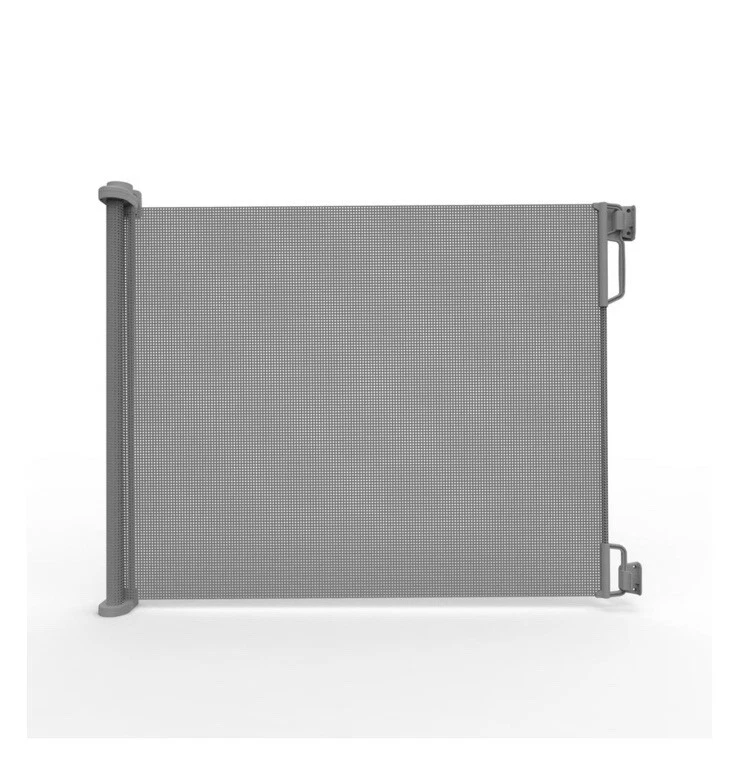 New Perma Indoor Gray Retractable Baby Gate 33" Tall, Extends to 71" Wide NIB