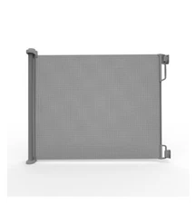 New Perma Indoor Gray Retractable Baby Gate 33" Tall, Extends to 71" Wide NIB