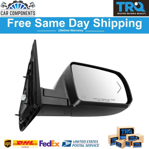 TRQ New Mirror Power Folding Heated Turn Signal Chrome RH For 2007-2013 Toyota