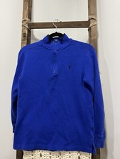 Polo Ralph Lauren 1/4 Zip Sweater Navy blue Collar Boys Size L 14/16