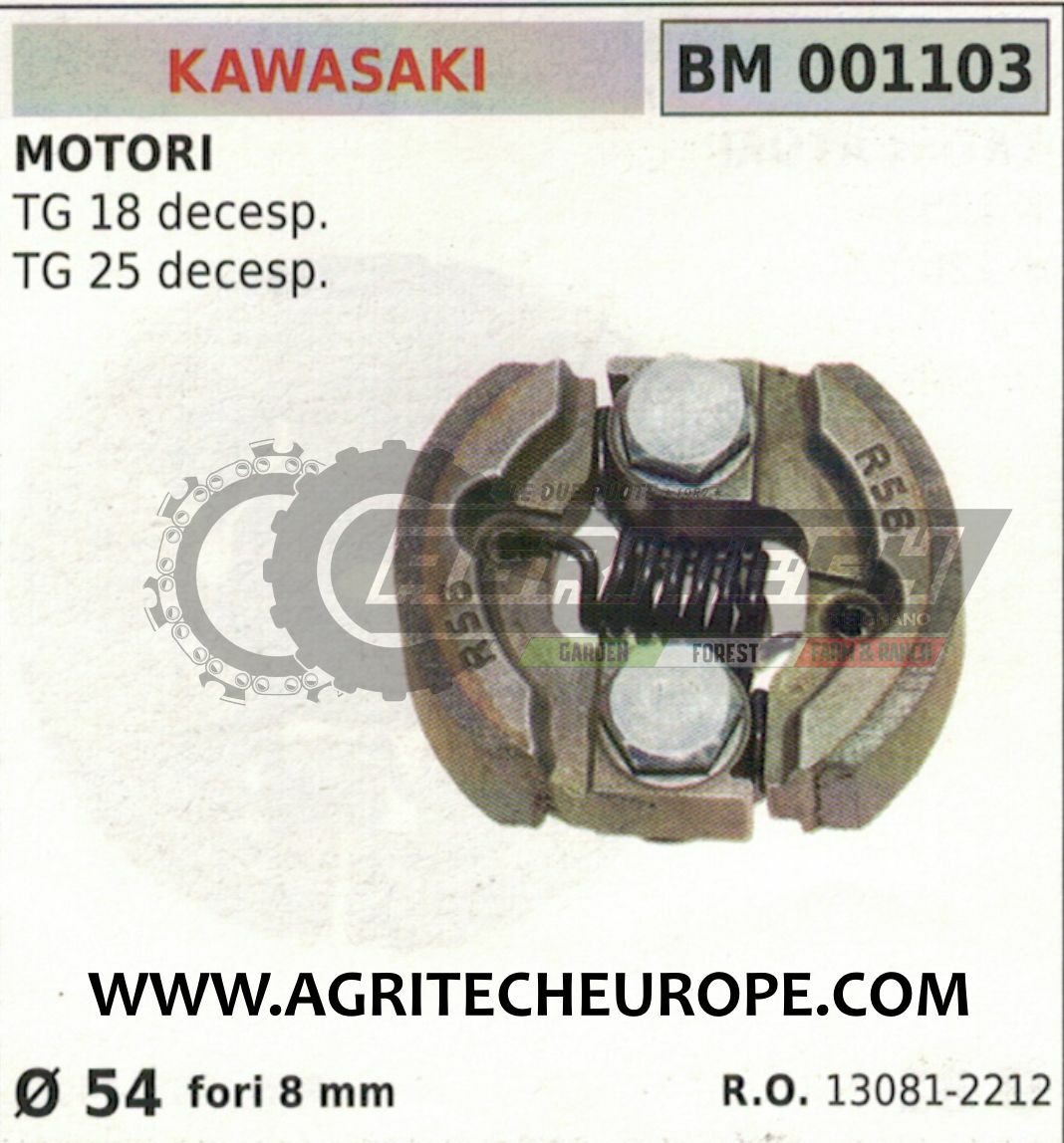 Frizione Decespugliatore Kawasaki 13081-2212 TG18 TD25 Ø 54 mm