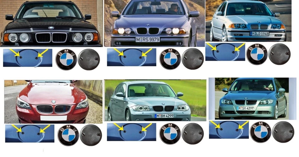 Original BMW 82mm Coche Delantero/Trasero/Capó/Baúl Emblema Insignia Logo Genune Foto 4 de 4