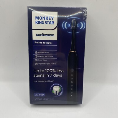 Black Sonic Wave Electric Toothbrush Brand New FAST  Free Shipping!!!!!!