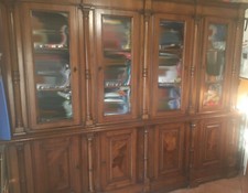 Studio Notarile antico Libreria e Scrivania in noce massello stile rinascimento