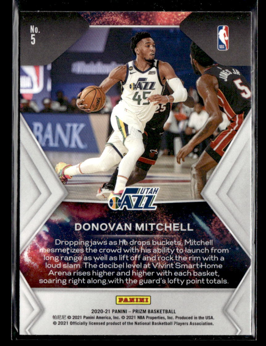 Donovan Mitchell - 2020-21 Panini Prizm Fireworks #5 Utah