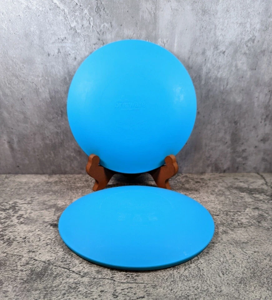 Platos de vidrio para niños Brinware con respaldo de silicona antideslizante para niños azul 0214 Foto 4 de 4