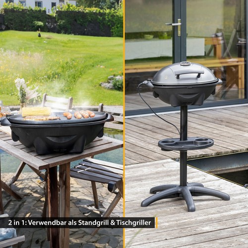2in1 Elektrogrill Elektrischer Grill Barbeque BBQ Tischgrill Standgrill TZS - Bild 3 von 7