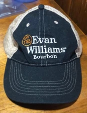 Evan Williams Bourbon since 1783 Black Trucker 14 West Adjustable Hat Cap #W8