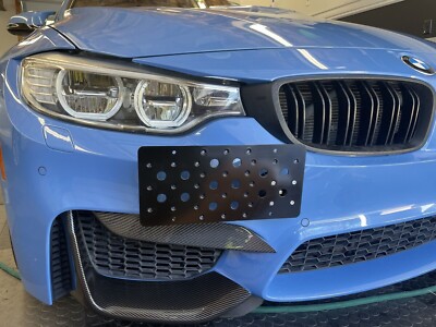 Front Bumper Tow Hook License Plate Tag Mount Bracket for BMW M4 2014-2020 New