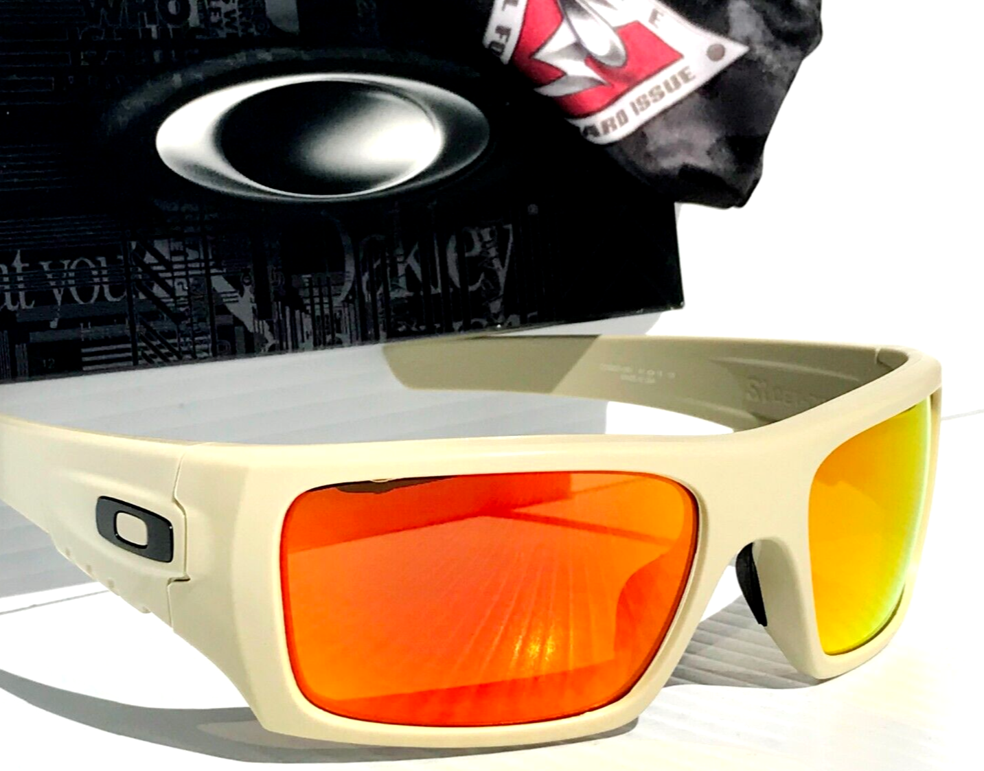 Oakley SI BALLISTIC DET CORD Desert Tan POLARIZED Galaxy Ruby Lens