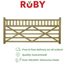 Planed Diamond Braced Larch Wood Field Farm Gate Treated Scandinavian redwood