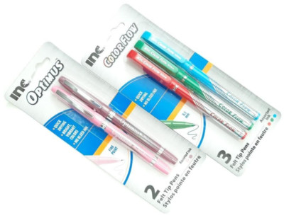Color Flow Pens 2 PACKS 5 PENS INC® COLOR FLOW RED GREEN BLUE FELT TIP PENS OPTIMUS ...