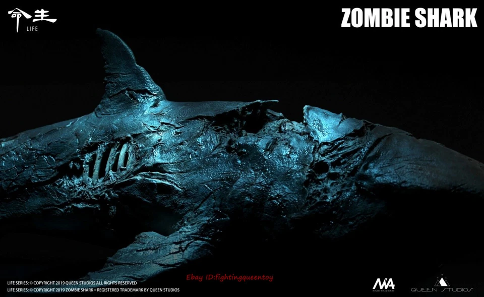Queen Studios 1/10 Zombie Shark 26'' limited Resin Statue INSTOCK - Image 2 of 4