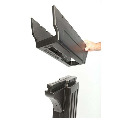 Plastic Mailbox and Post Kit Combo Black Heavy Duty Mail Box Easy To Install - Picture 2 of 6