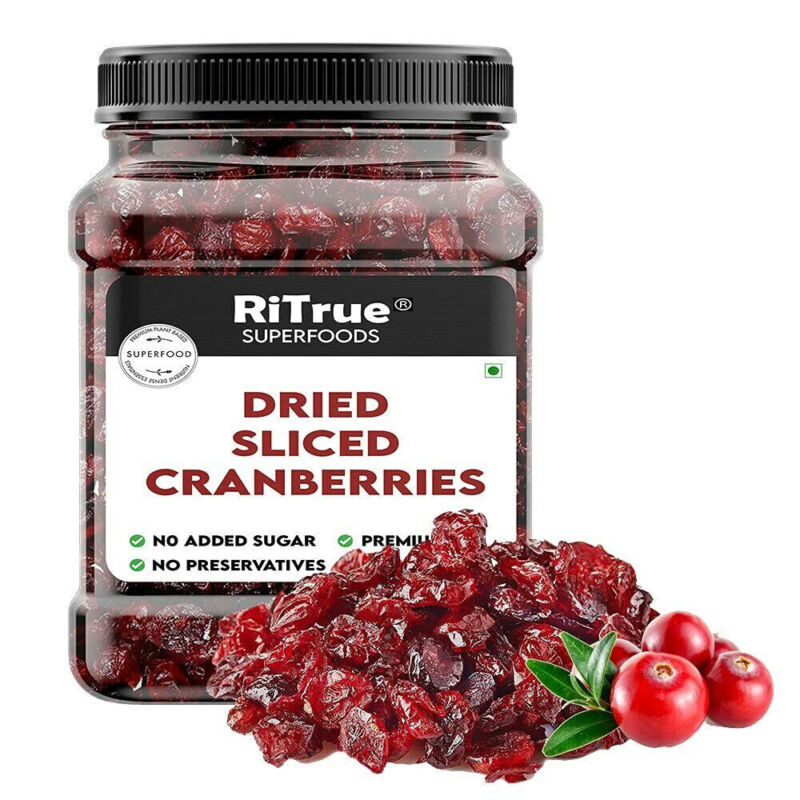 Dried Sliced Cranberry 250gm, Organic Unsweetened Cranberries Dry Fruits