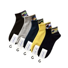 5 Pairs Women Low Cut Socks Fashion Ankle Funny Cotton Socks 