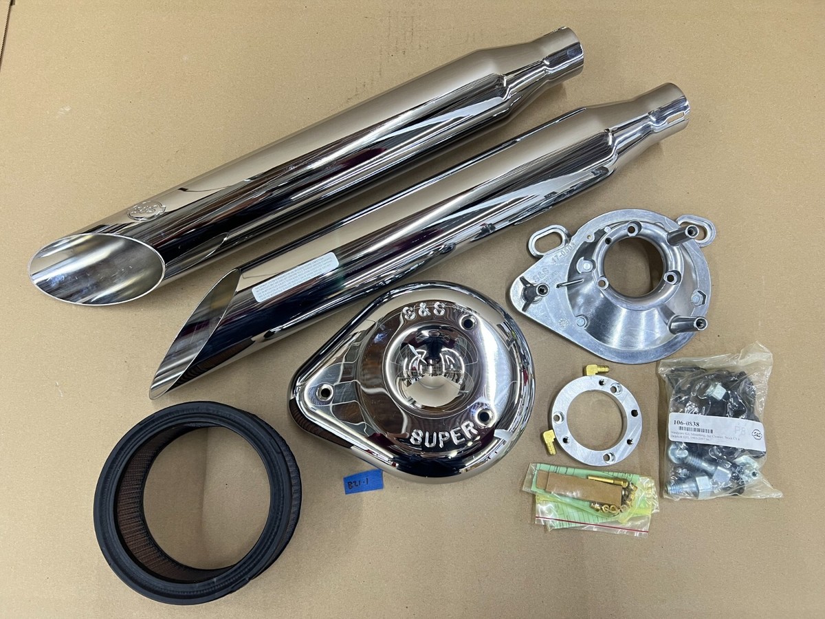 55-6043 S&S Shotgun Slip On Muffler And Air Cleaner Kit 2007