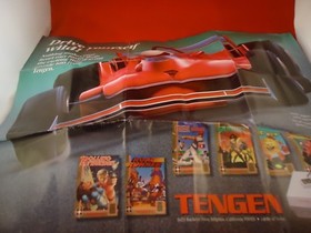 Super Sprint Tengen Nintendo NES Foldable Promo Poster Insert ONLY #C1