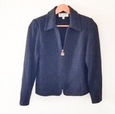 St John collection by Marie Gray blazer zip black