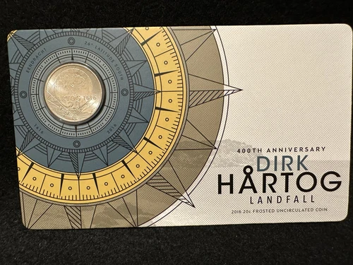 2016 400th Anniversary Dirk Hartog Landfall Twenty 20 cent Uncirculated Coin on - Picture 2 of 5