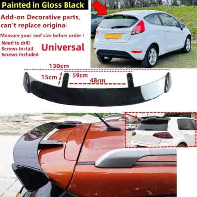 Achterkofferbakspoiler Lip Wing Voor Ford Fiesta ST-Line MK6 MK6.5 2008-2017 Glanzend Zwart