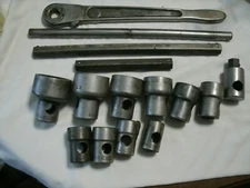 J.H. Williams & Co. 1" Hex Drive Ratchet Socket Wrench X-50 Set Made in USA