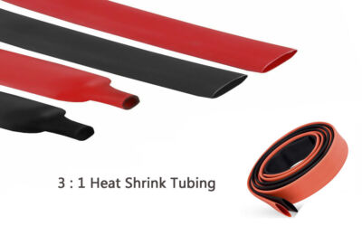 3 : 1 Heat Shrink Tubing with Adhesive  Marine Grade Waterproof  Wire Wrap 1/4-1