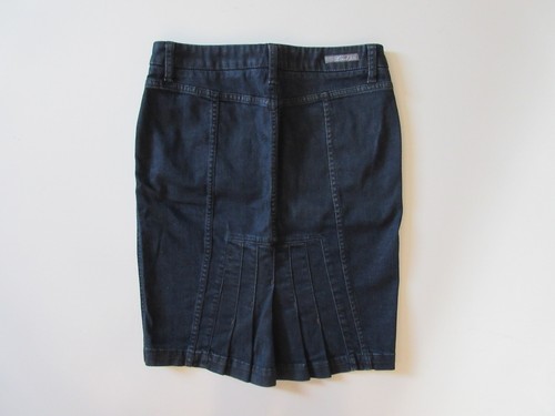 Dark Stretch Denim Pencil Skirt 27 