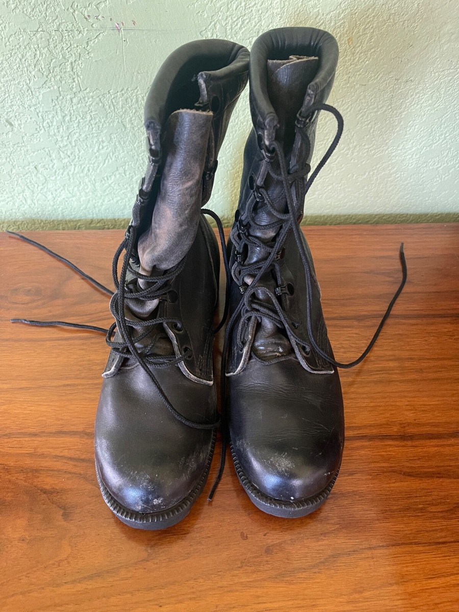 Ro Search Vintage 6NR Black Leather Combat Military Boots Mens 6 women\'s 7.5 il_1080xN.7162698237_118a.jpg main image 4