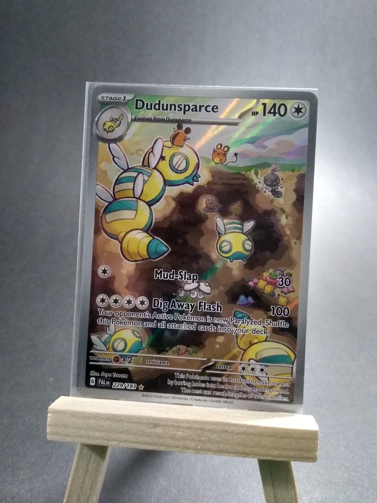Pokémon TCG Dudunsparce 229/193 Illustration Rare Paldea Evolved NM
