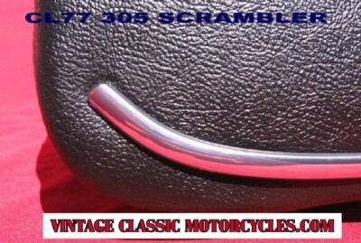 HONDA CL72 250 CL77 305 SCRAMBLER SEAT COVER KIT W/ NEW CHROME