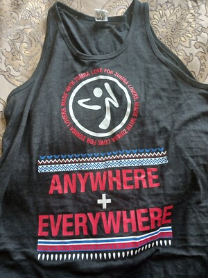 ZUMBA XS Black Zumba Logo ANYWHERE + EVERYWHERE Racerback 