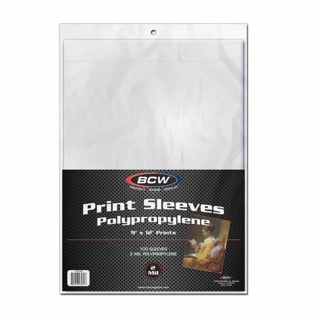 BCW 9x12 Photo Sleeves - 10 Pack Of Soft Polypropylene Picture Protectors