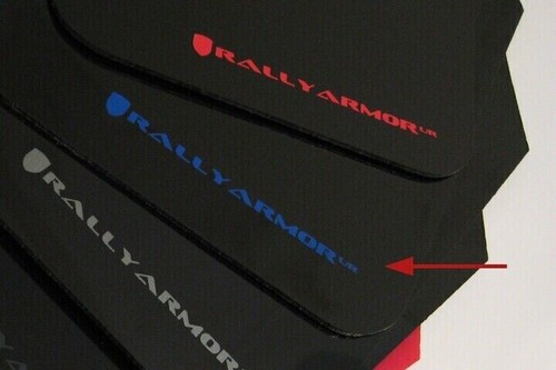 Rally Armor MF1-UR-BLK/BL UR Mud Flaps w/Blue for 02–07 Subaru WRX/STI/RS/2.5i - Picture 2 of 4