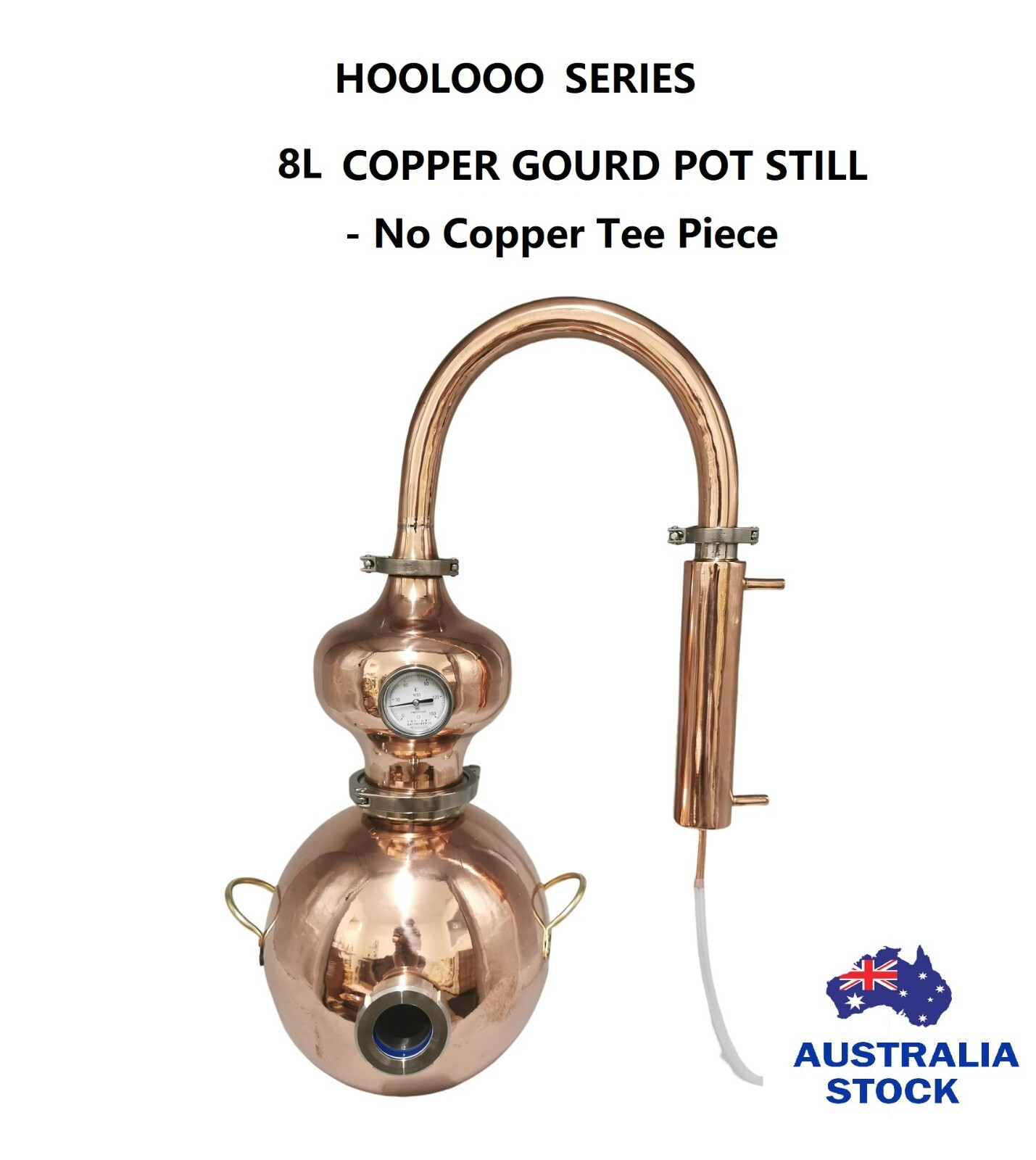 HooLoo(Guard) 8L Copper pot still With/Without Copper Sight Glass