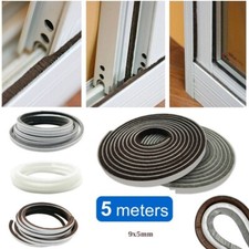 Draught Excluder Brush 5M Pile Seal Film Door Window Self Adhesive Sealing Strip