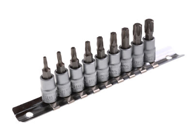 BGS Bit-Einsatz-Satz Antrieb Innenvierkant 1/4'' T-Profil für Torx T10-T50