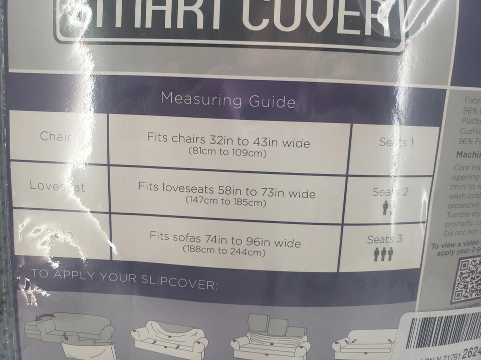 CUBIERTA INTELIGENTE MAYTEX SILLA ELÁSTICA CUBIERTA MUEBLES 2 PIEZAS 32X43 PULGADAS PÍXELES Foto 4 de 4