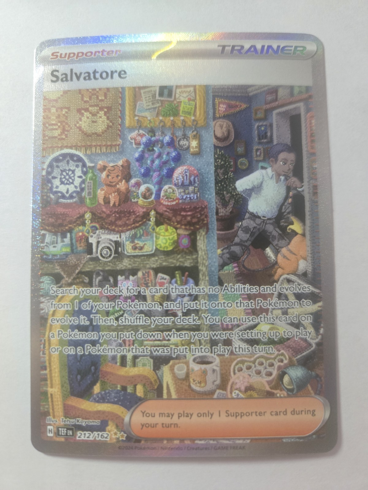 Salvatore 212/162 Special Illustration Rare Temporal Forces Pokémon Card SIR NM