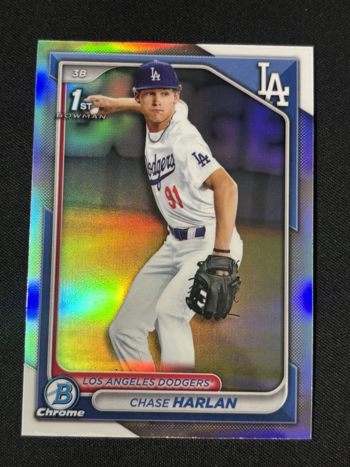 2024 Bowman Chrome Draft Refractor#BDC-96 Chase Harlan - Dodgers