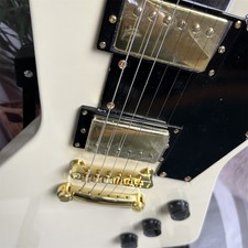 Custom Shop Explorer Cream Color Electric Guitar Gold Parts 6 Strings