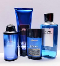 Bath  Body Works Mens OCEAN Body Spray, Body Cream, Body Wash, Deodorant 4 pcs 