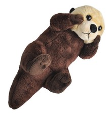 Wild Republic Kuscheltier Otter liegend 20 cm mit Sound Wassermarder Fischotter