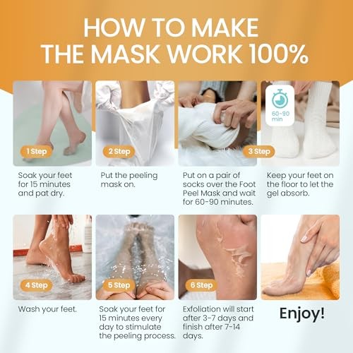 Foot Peeling Mask for Dead Skin Remover & Deep Moisturize | 2 Pairs Aloe Vera 