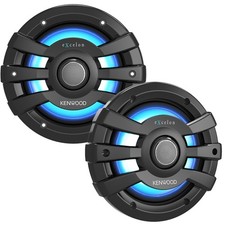 Kenwood XM65BL 6.5" 2-Way Black Coaxial Speakers Marine/Powersports for 5-1/2...