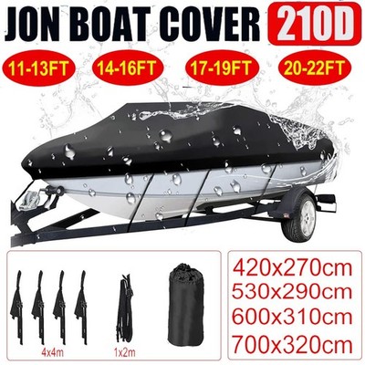 210D Bootspersenning Bootsabdeckung Bootsplane Boot V-Rumpf Cover Wasserdicht DE